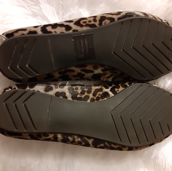 Size 6 Me Too furr leopard printed flat ballet shoes like new - Picture 6 of 16